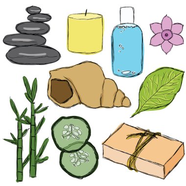 Spa set clipart