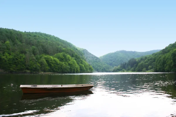 stock image River and boat