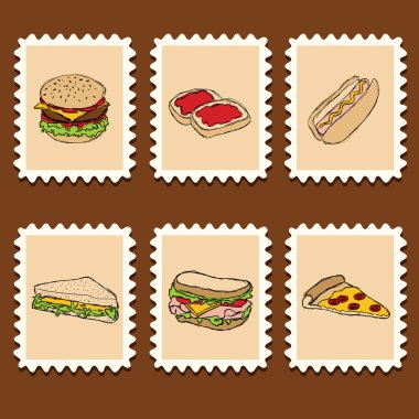 Fast food stamps clipart