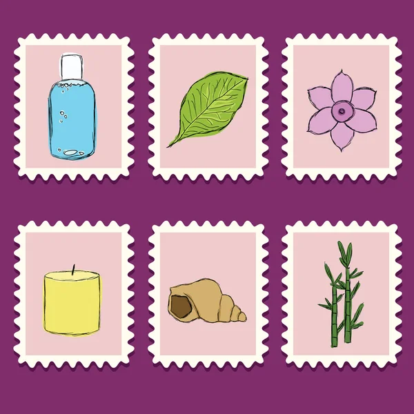 Spa stamps — Stock Vector
