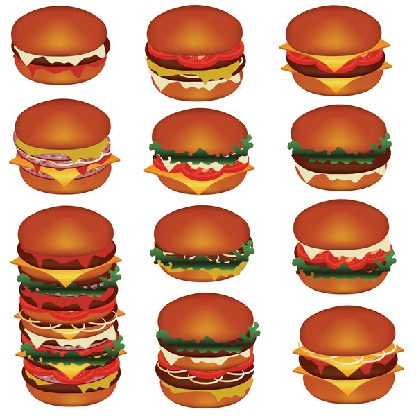 Hamburger. — Stok Vektör