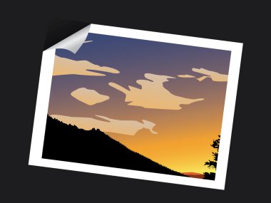 Sunset photo clipart