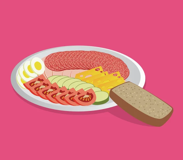 Petit déjeuner — Image vectorielle