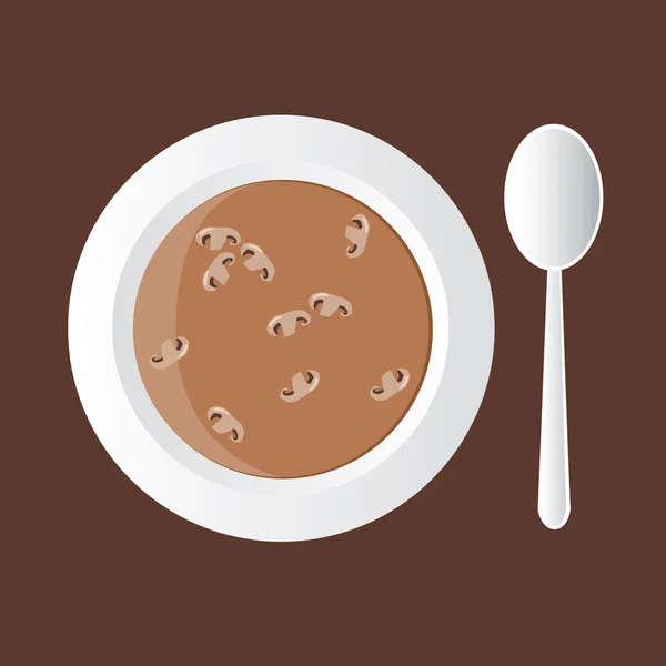 Грибний суп — стоковий вектор