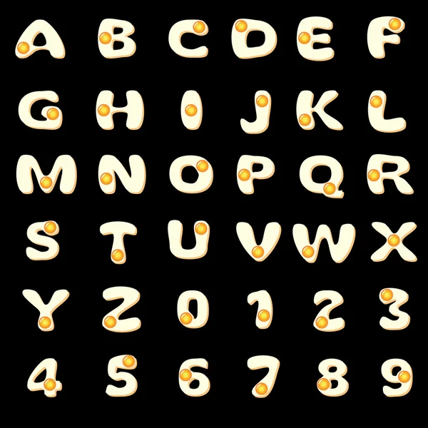 Alphabet oeuf — Image vectorielle