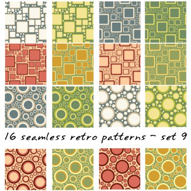 Retro patterns clipart