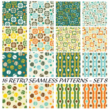 Retro patterns clipart