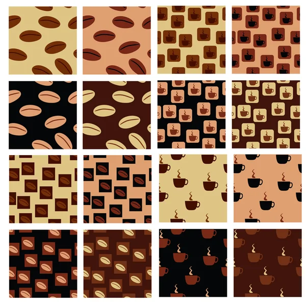 Coffee patterns — Stock Vector