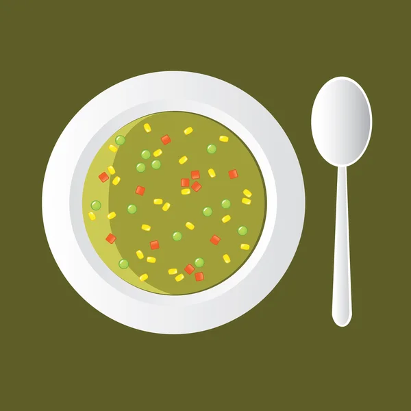 Vegetable soup — Stock Vector