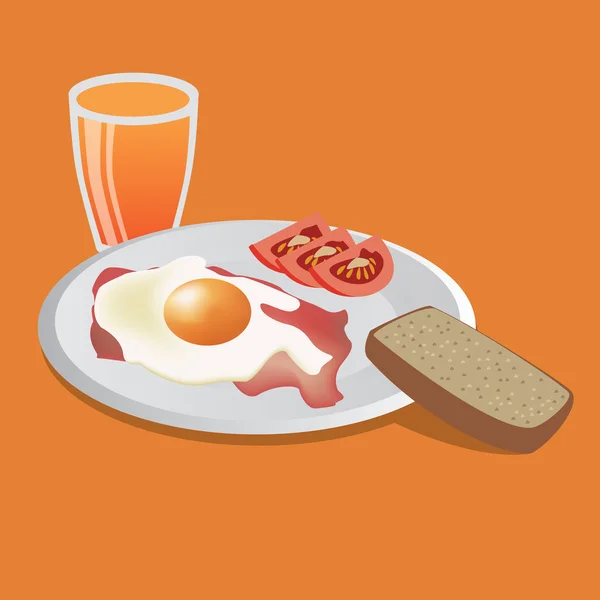 Petit déjeuner savoureux — Image vectorielle