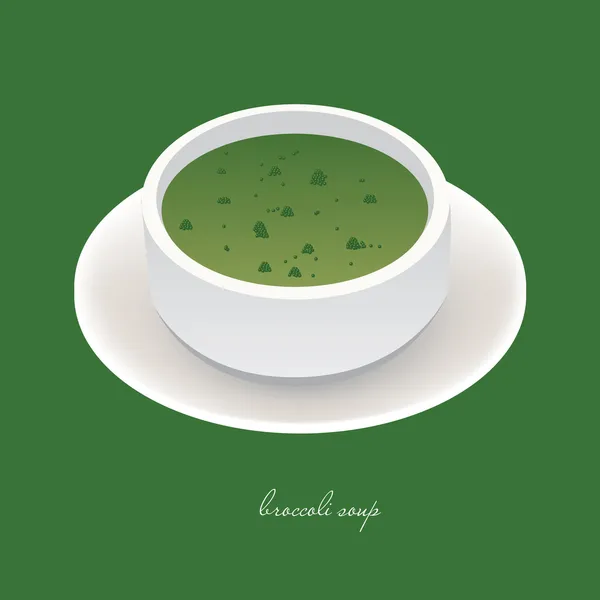 Brokkoli-Suppe — Stockvektor