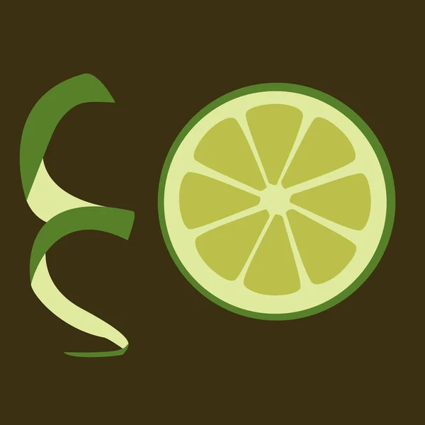 Grön lime — Stock vektor