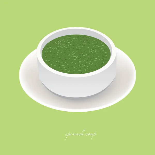 Soupe d'épinards — Image vectorielle