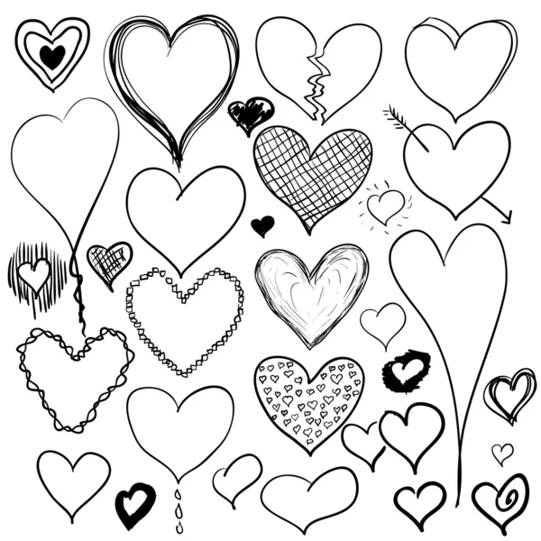 Набор сердец — стоковый вектор