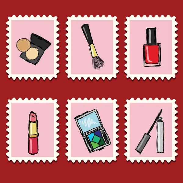 Stamps collection — Stock Vector