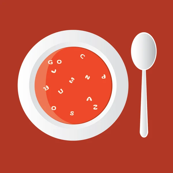 Алфавітний суп — стоковий вектор