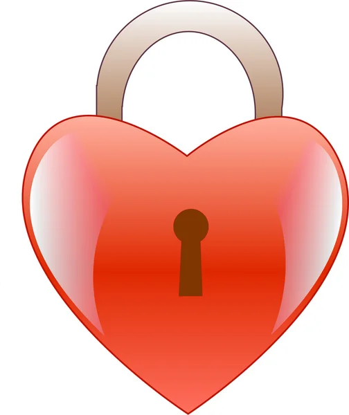 stock vector Vector heart with keyhole