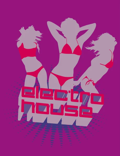 Electro House musique — Image vectorielle