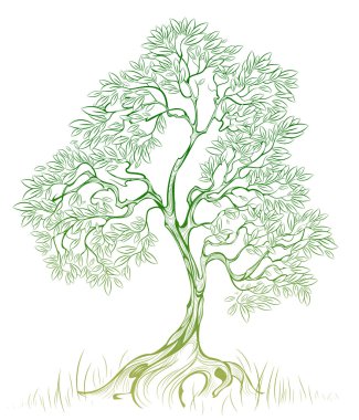 Green tree clipart