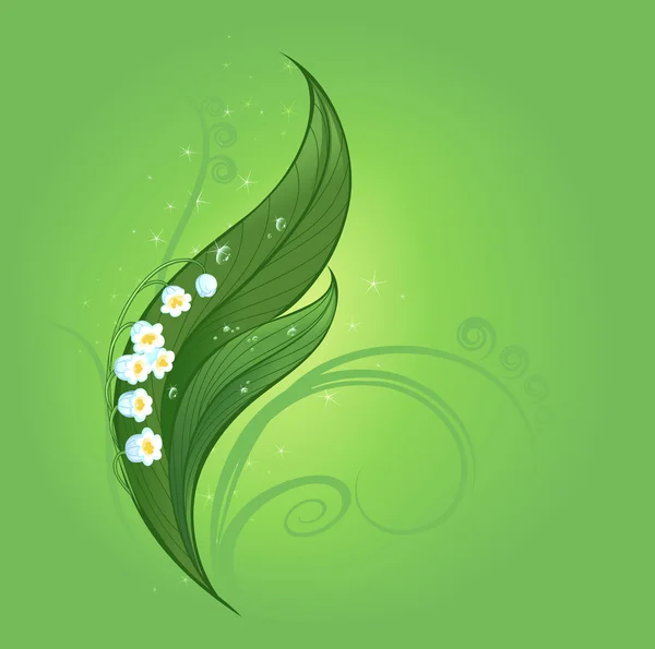 Magic lily of the valley — Stock Vector