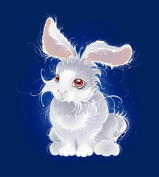 Conejo blanco mágico — Archivo Imágenes Vectoriales