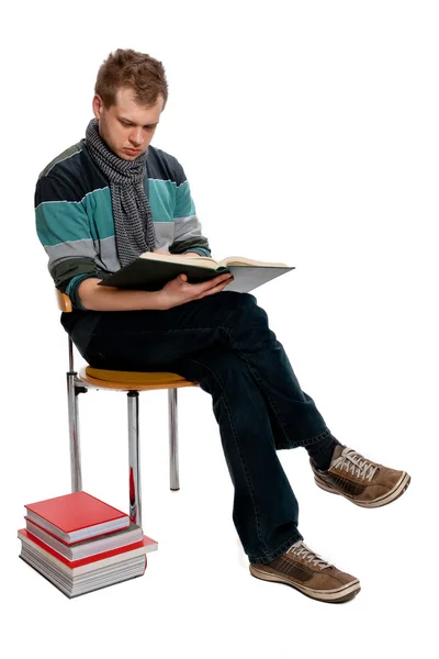 Mladý muž s knihou — Stock fotografie