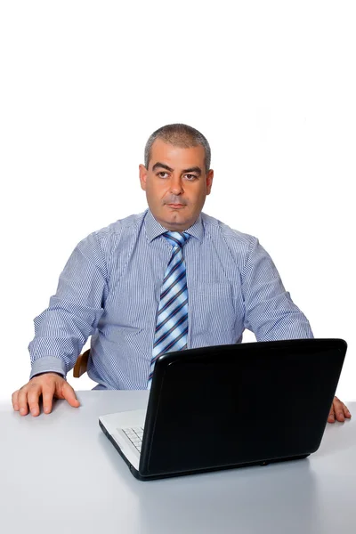Muž a laptop — Stock fotografie