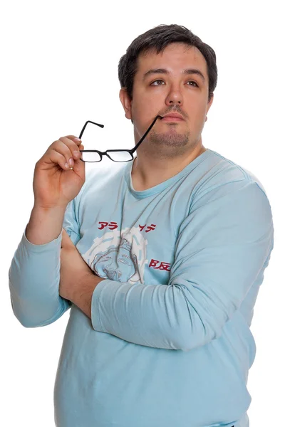 Portret młodego człowieka w okularach — Zdjęcie stockowe