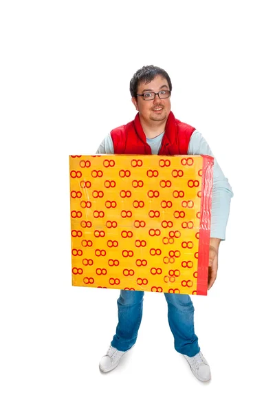 Человек с почтовым ящиком — стоковое фото
