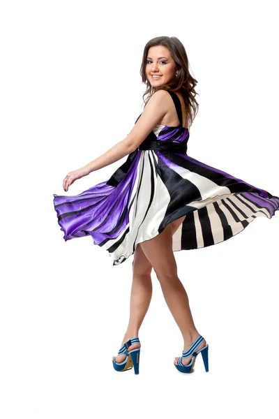 Танці у фіолетовій сукні — стокове фото