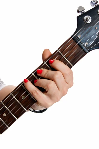 stock image The guitar and hand close-up