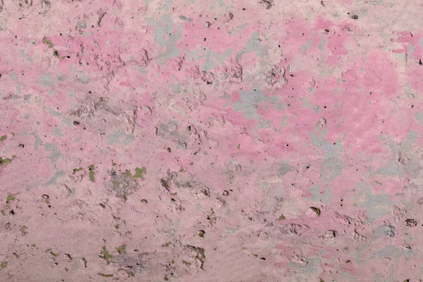 Houten plank met roze verf peeling — Stockfoto