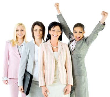 Successful businesswomen team clipart