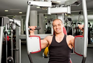 Male working out clipart