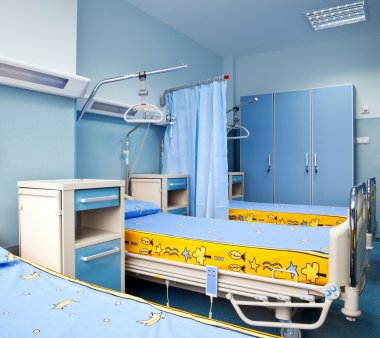 Rehabilitation hospital room clipart