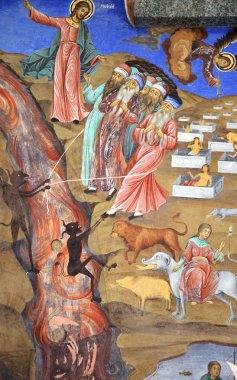 Mozes monastery fresco clipart