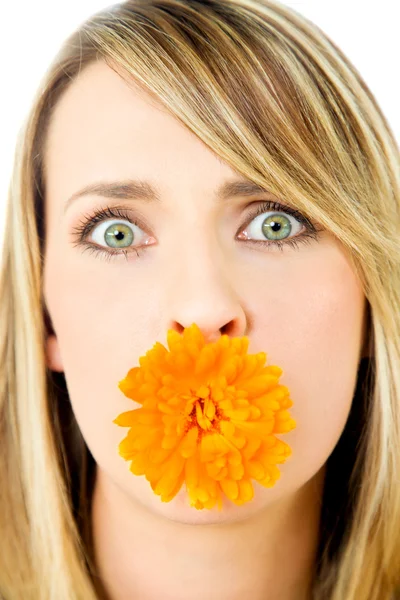 Kobieta kwiat num — Zdjęcie stockowe