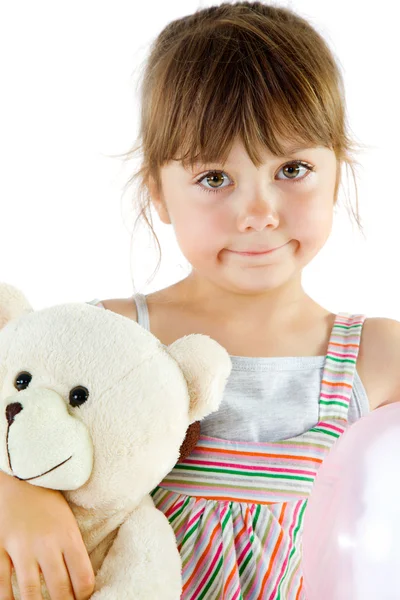 Little girl teddy bear — Stock Photo, Image