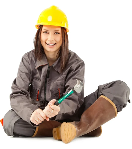 Female construction worker — Stock Photo, Image