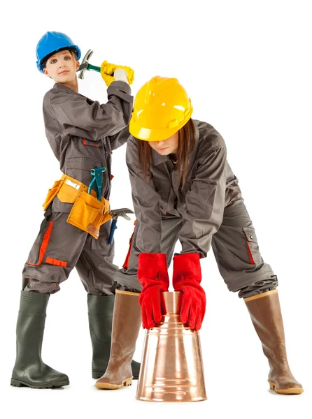 Pracowników budowlanych kobiece — Zdjęcie stockowe