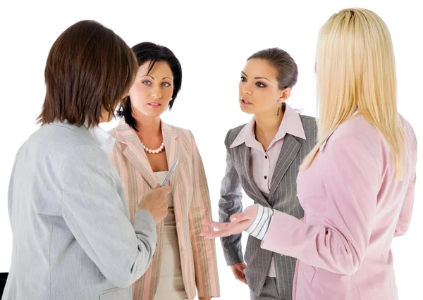 Team zakenvrouwen gesprek — Stockfoto