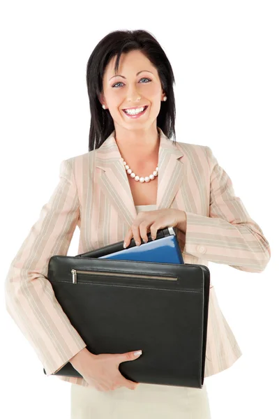 Succesvolle vrouw werkmap — Stockfoto