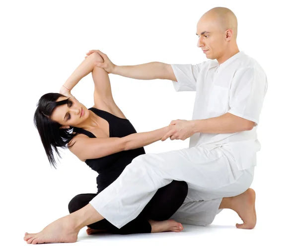 Massaggio tailandese stretching — Foto Stock