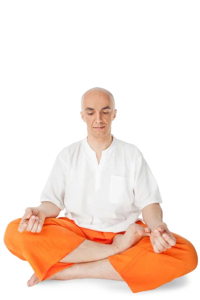 Uomo loto yoga meditazione — Foto Stock