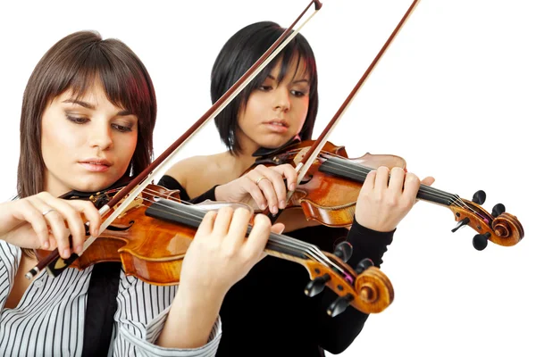 Beautiful violinists — Stock Photo, Image