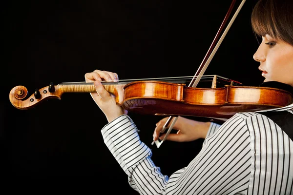 Профиль скрипача — стоковое фото