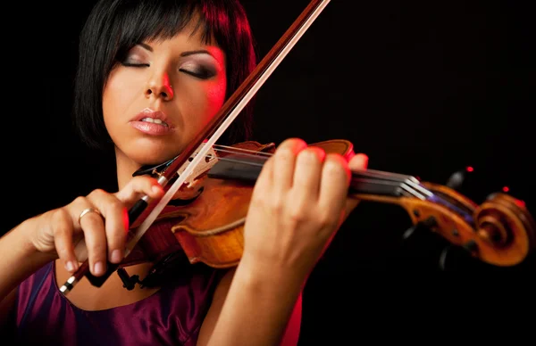 Vrouw violist — Stockfoto