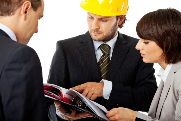 Contractor and investor meeting — Stock Photo, Image