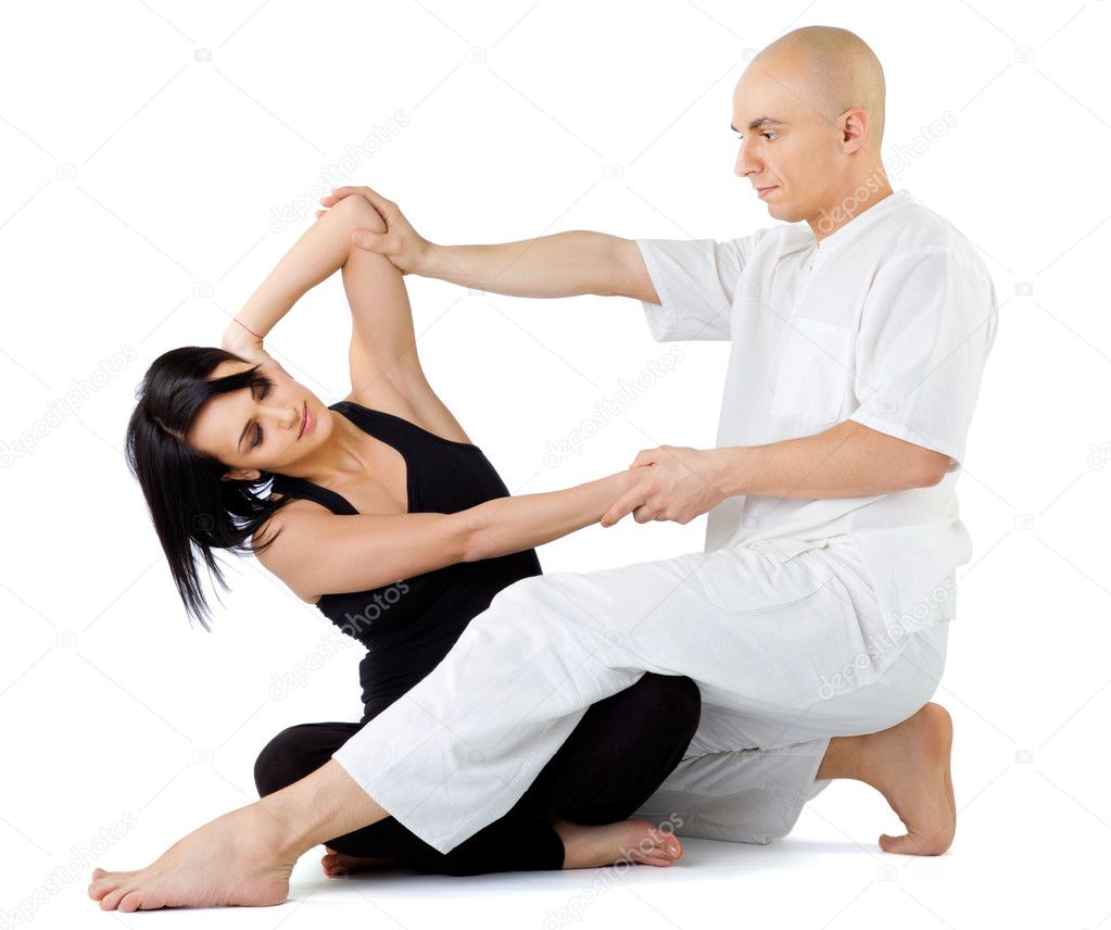 Thai massage stretching