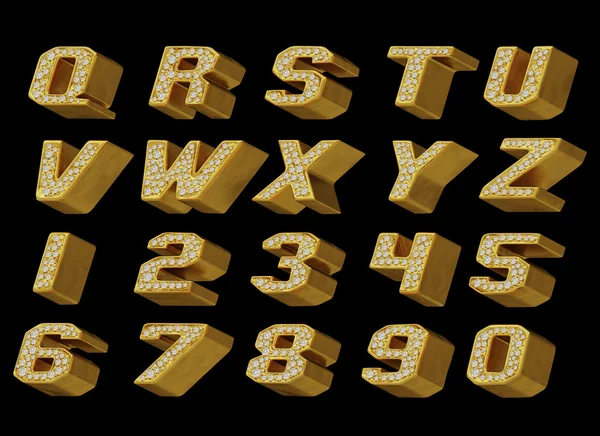 ゴールドのアルファベット — ストック写真
